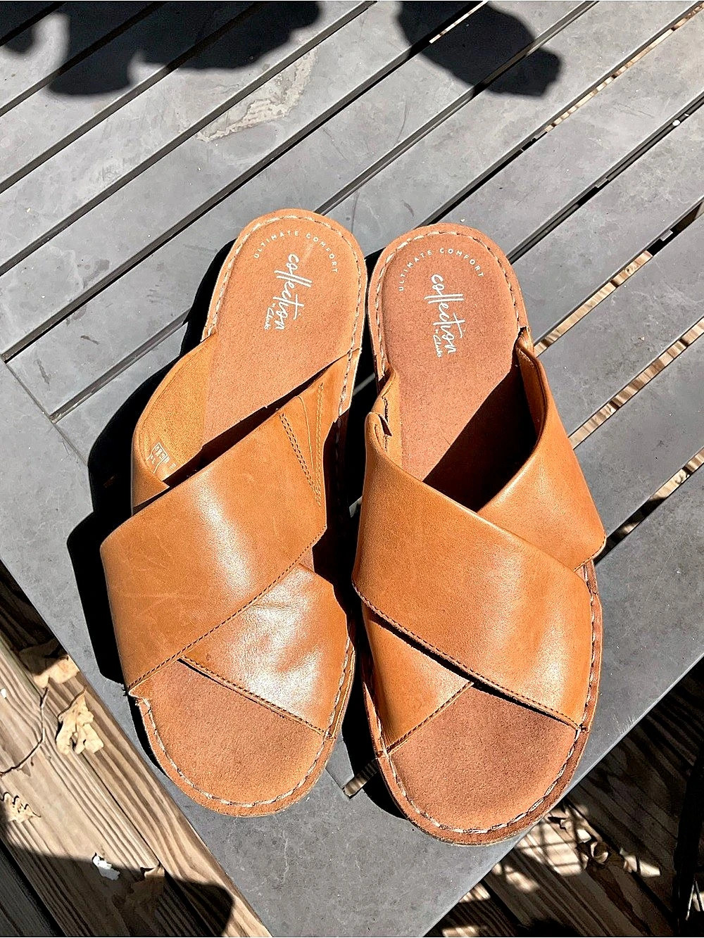 Collection cross-strap sandals in Brown by Clark’s Size 10